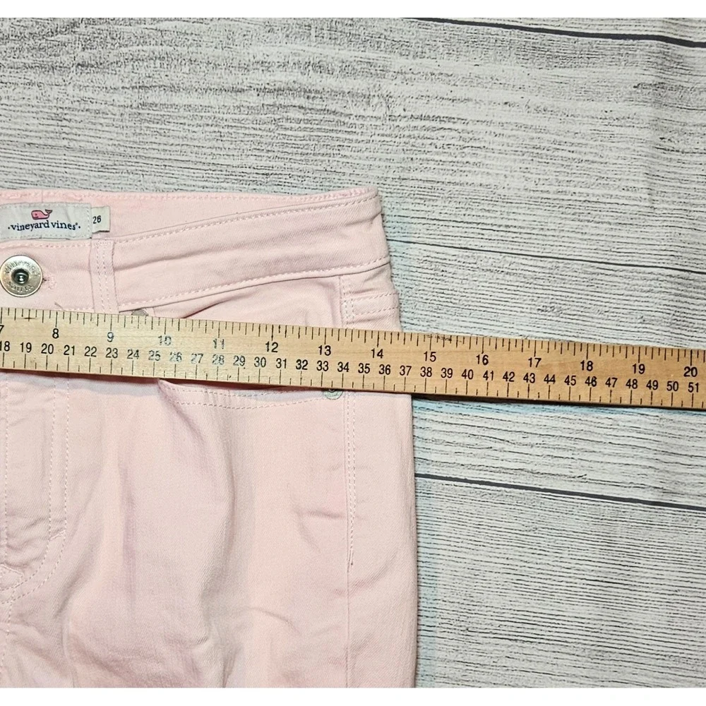 Vineyard Vines High Rise Skinny Jeans Womens 26 Light Pink Stretch Cotton Barbie